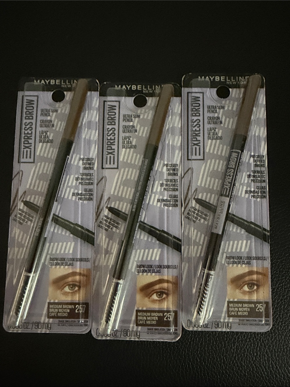 Maybelline Express Brow Ultra Slim Pencil Trio - Medium Brown